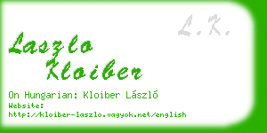 laszlo kloiber business card