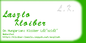 laszlo kloiber business card